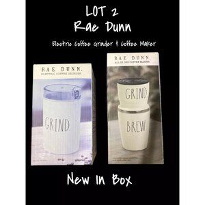 Rae Dunn Electric Coffee Grinder & Coffee Maker New In Box